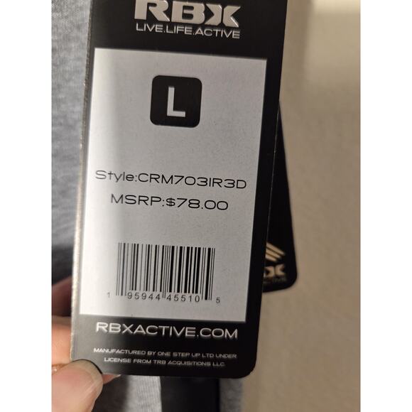 New RBX Mens L Tapered Zip Jogger Sweat Pants Wicking Quick Dry Gray 302114 - Picture 2 of 11